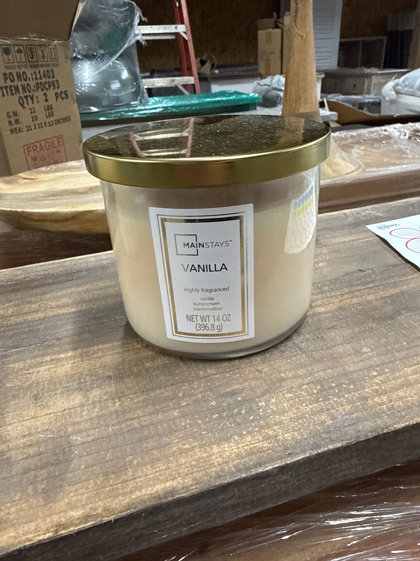 Mainstays Vanilla Scented Candle 14oz