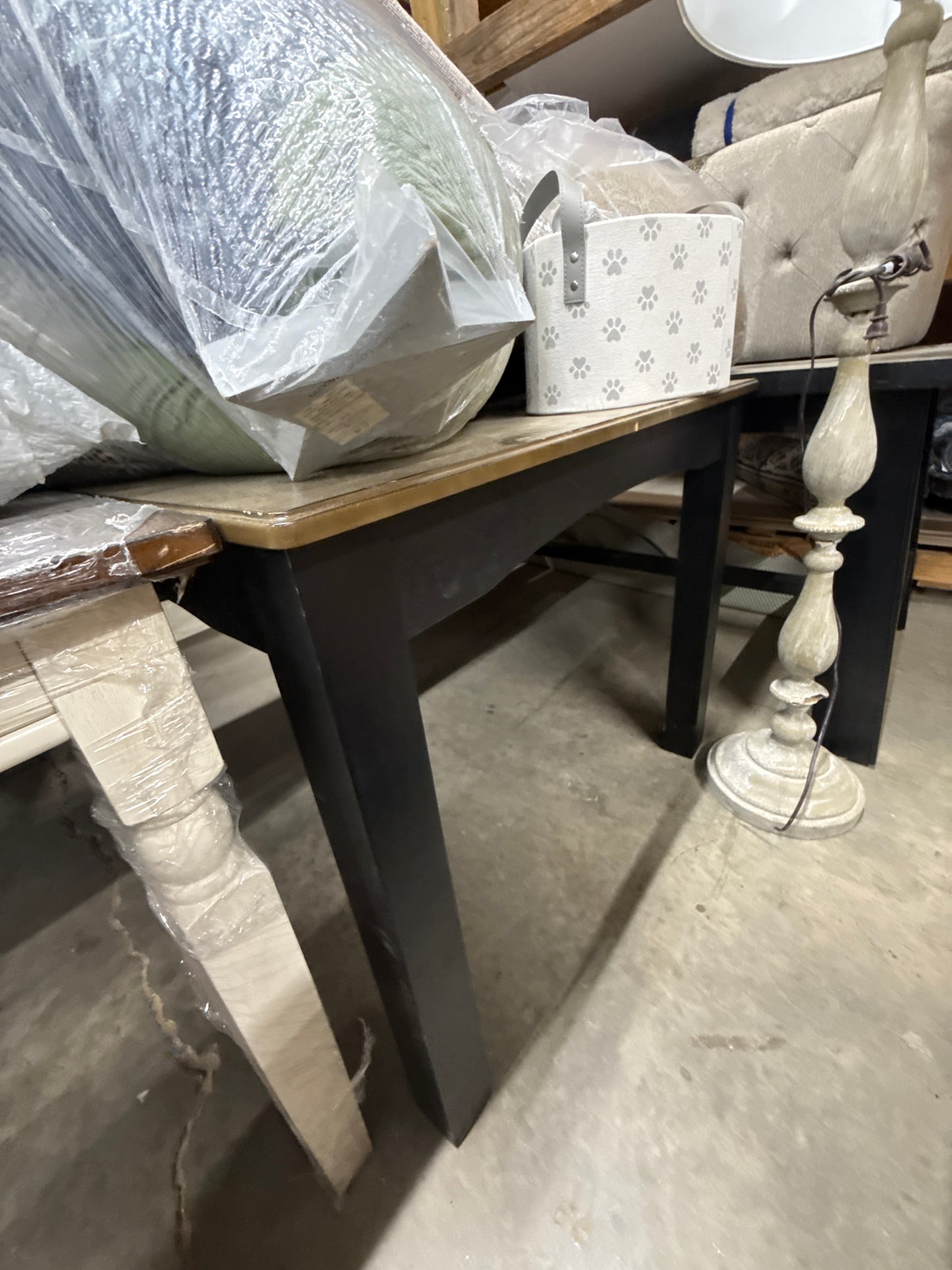 Black & Wood Dining Table