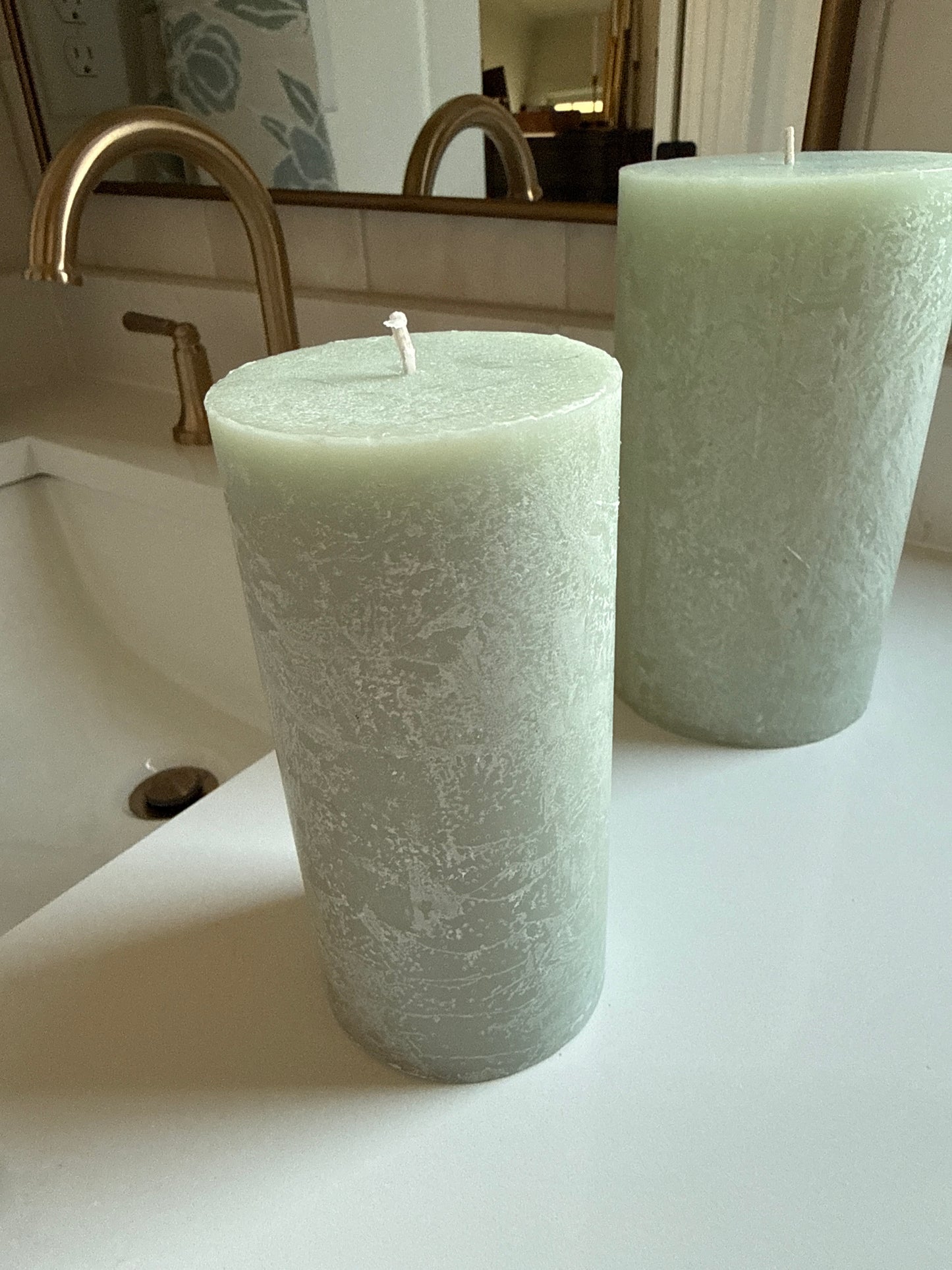 Medium Green/Blue Candle