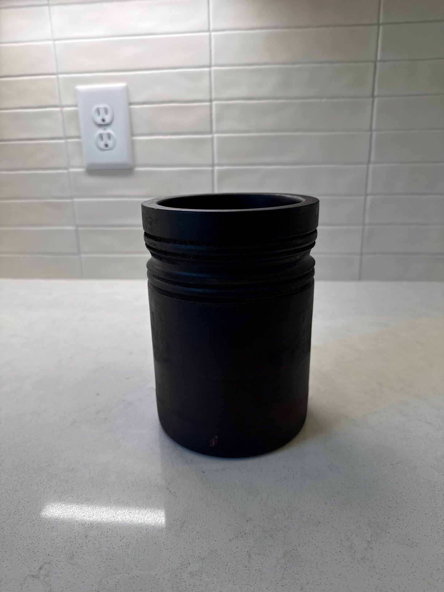 Dark Wood Utensil Canister
