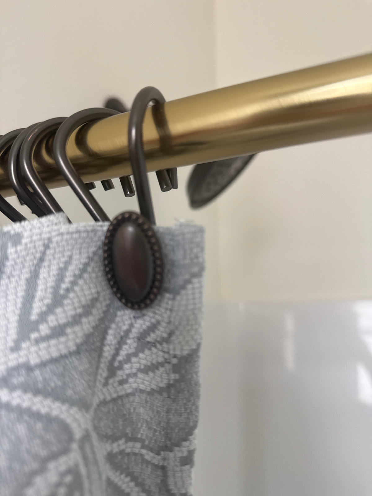 Brushed Bronze Oval Shower Curtain Hooks