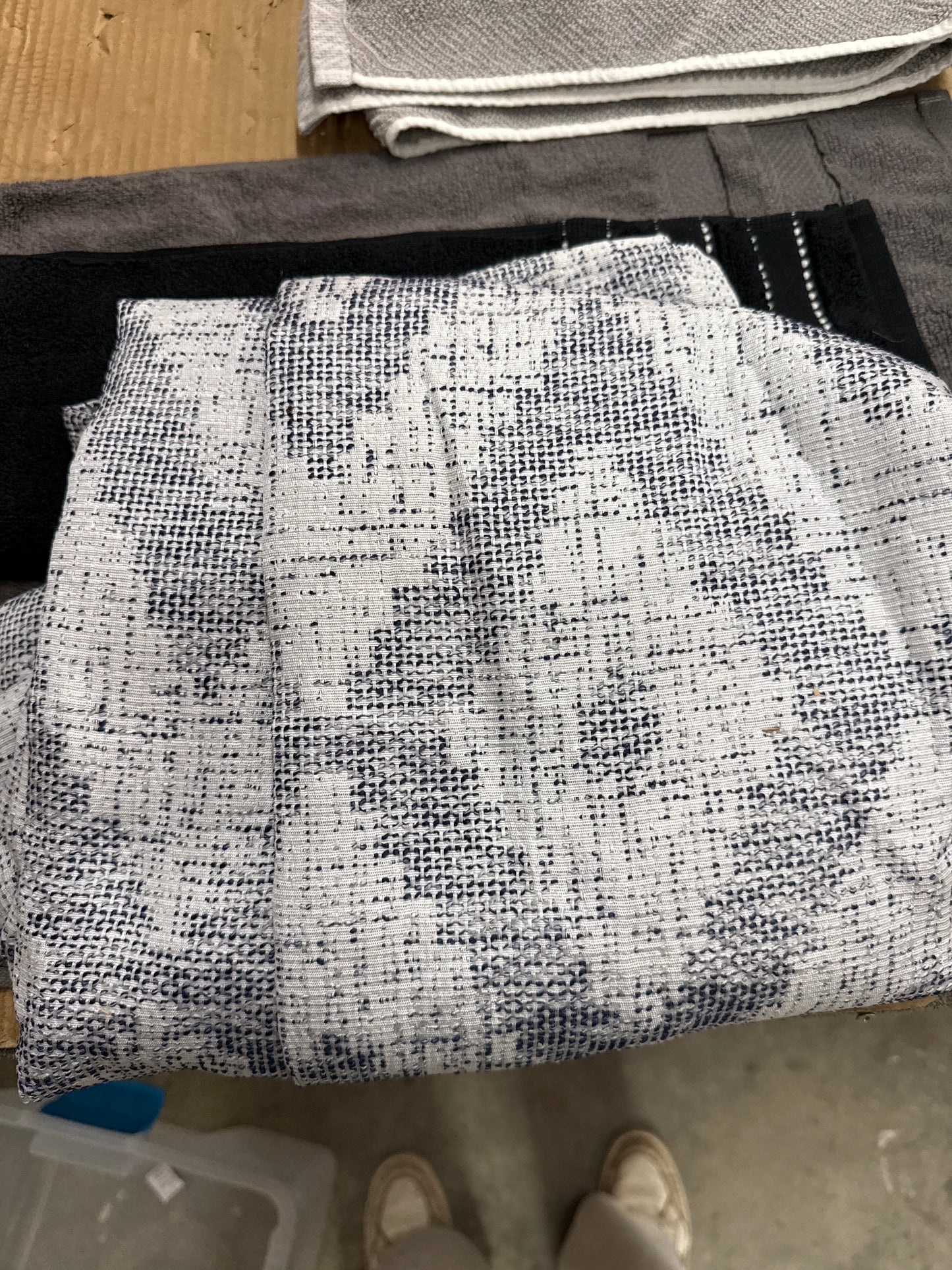 Woven Plaid Shower Curtain