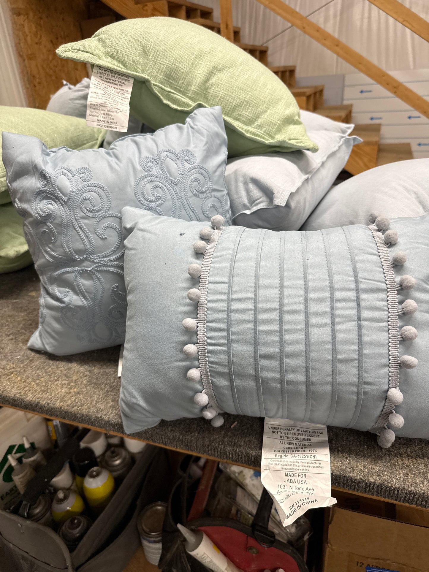 Blue Decorative Pillow Set