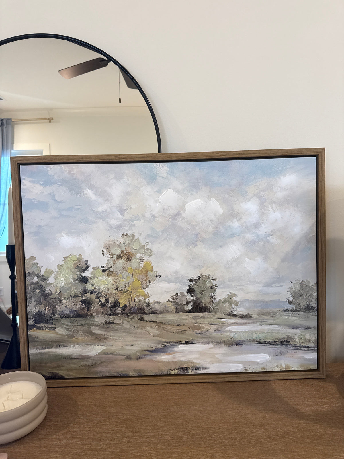 Brushstroke River’s Edge Framed Canvad