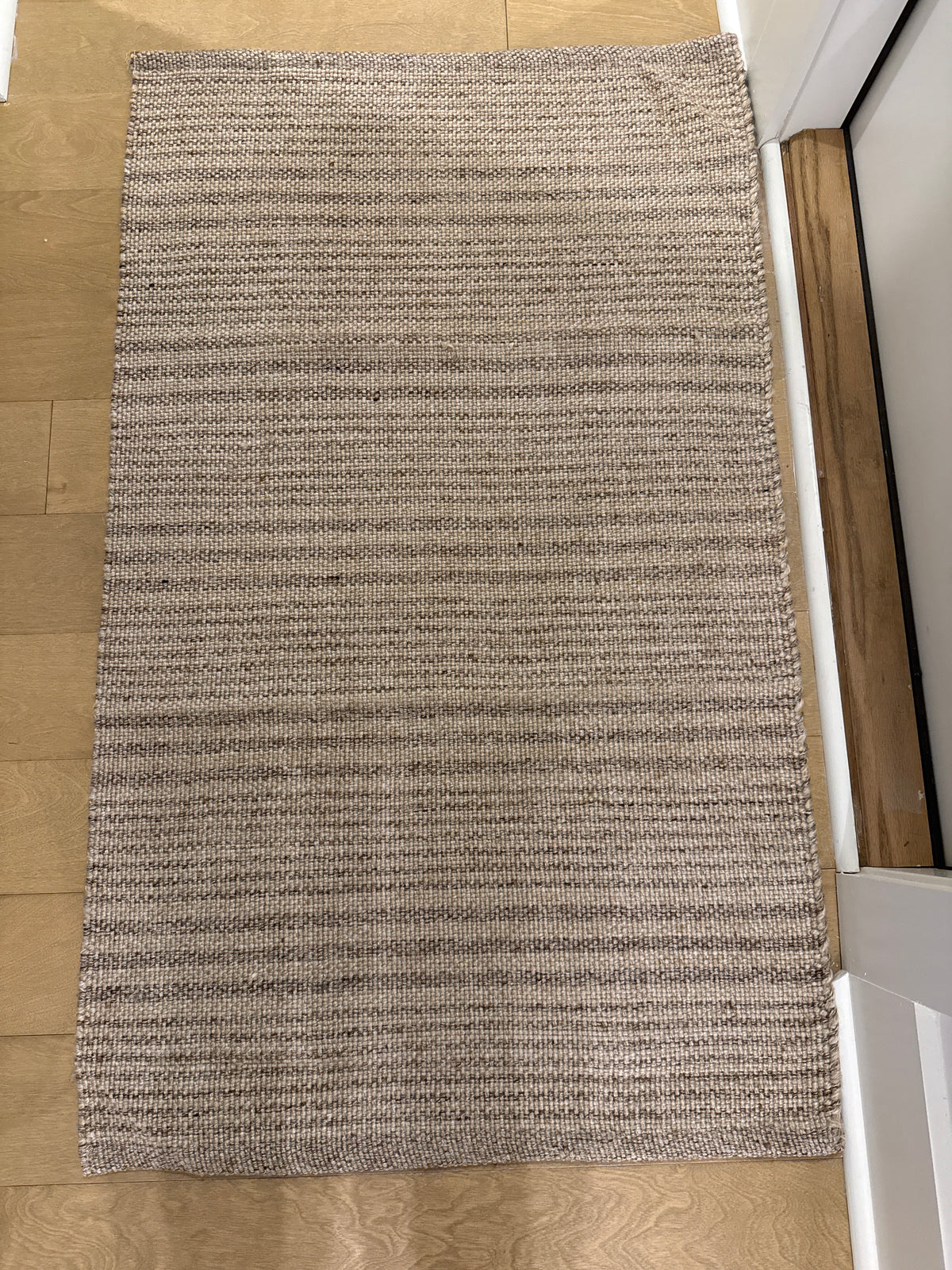3’10”x2’3” Neutral Stripe Rug