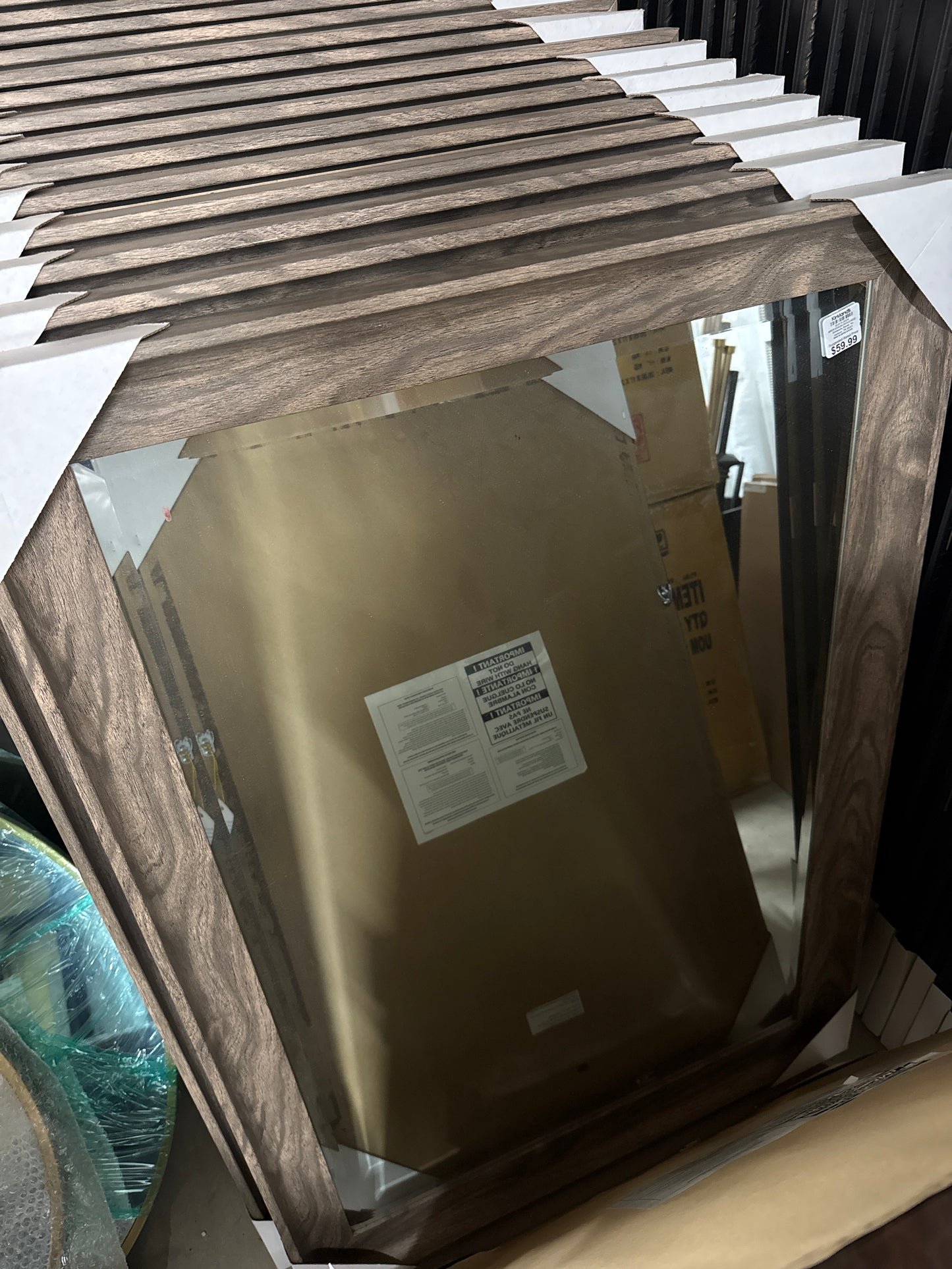 Driftwood Octagon Mirror 24"x36"