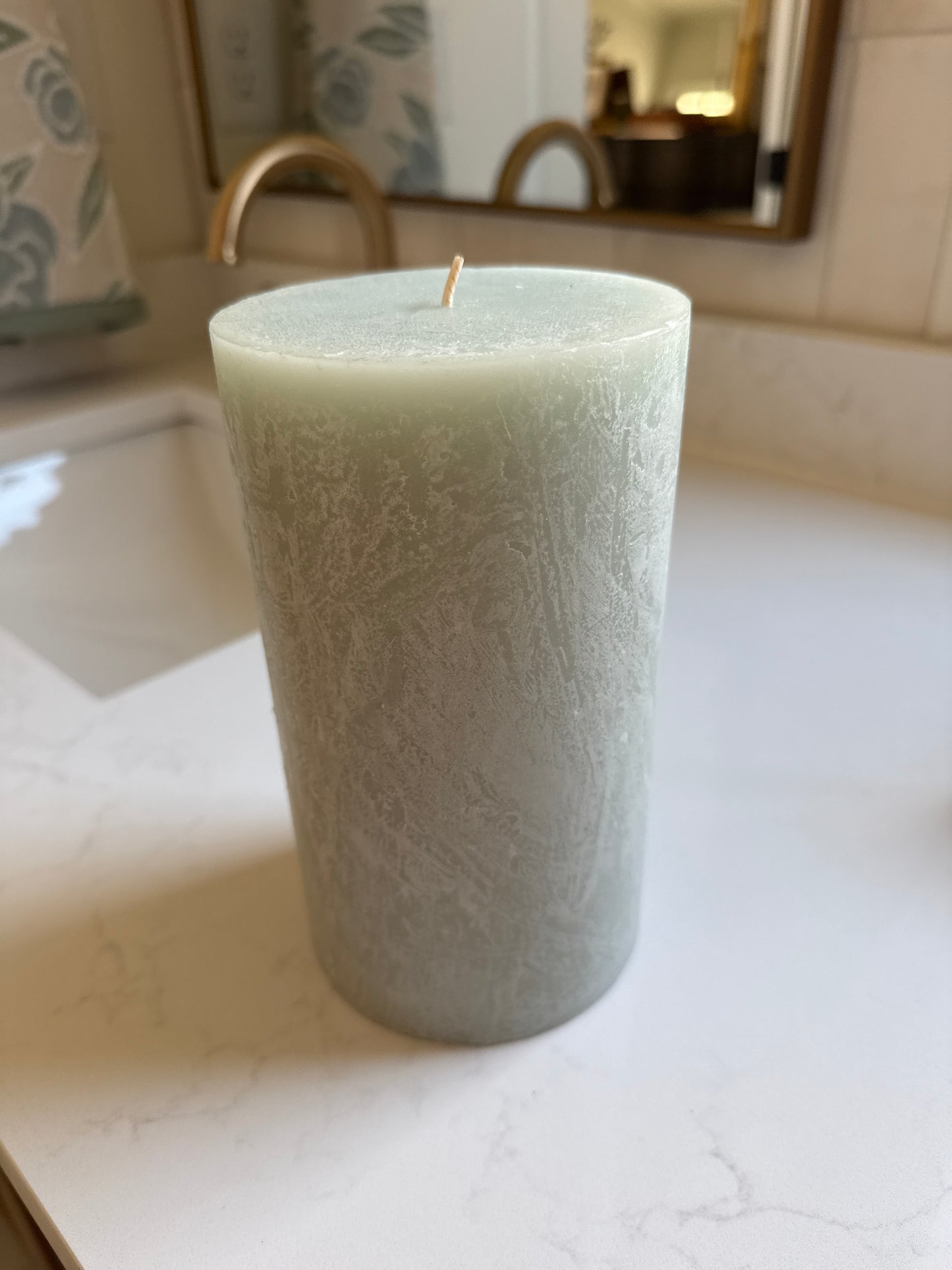 Large Blue/Green Candle
