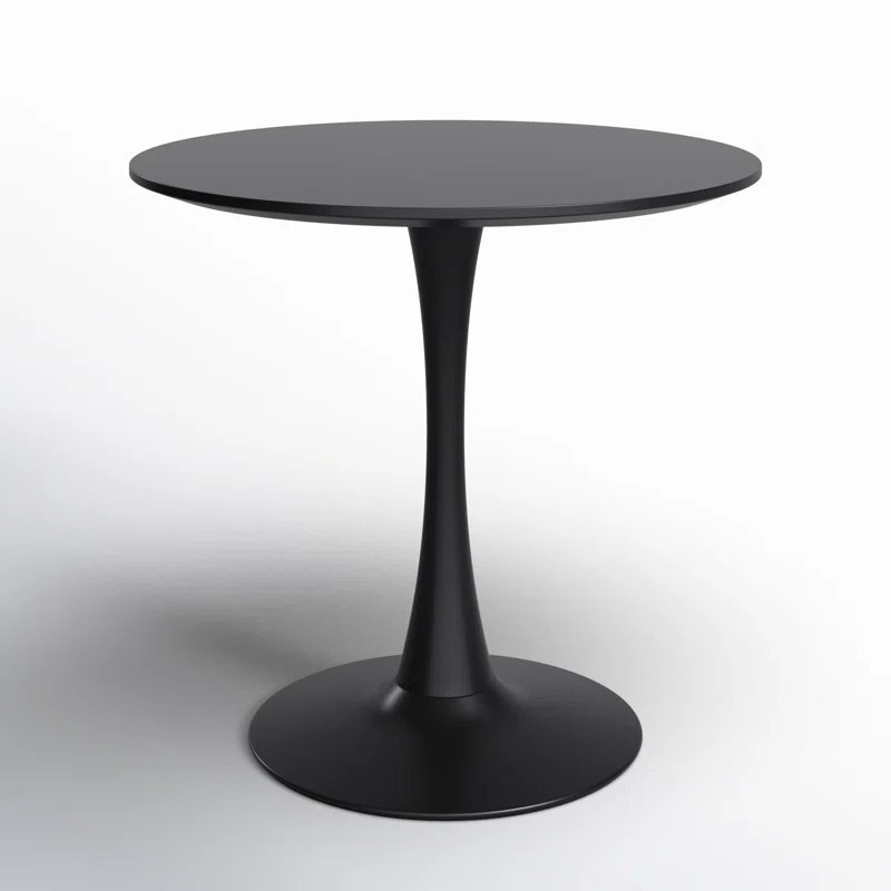 Round Black Cafe Table