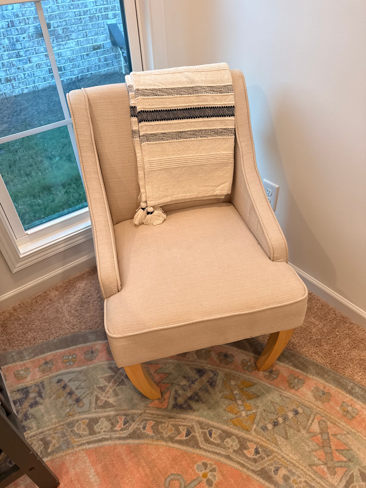 Beige Accent Chair