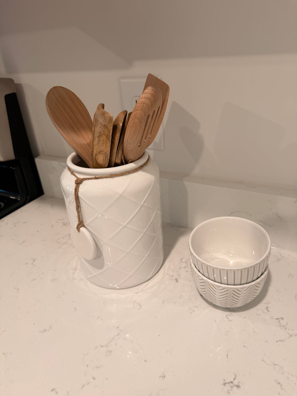 Small White Textured Spice Bowl