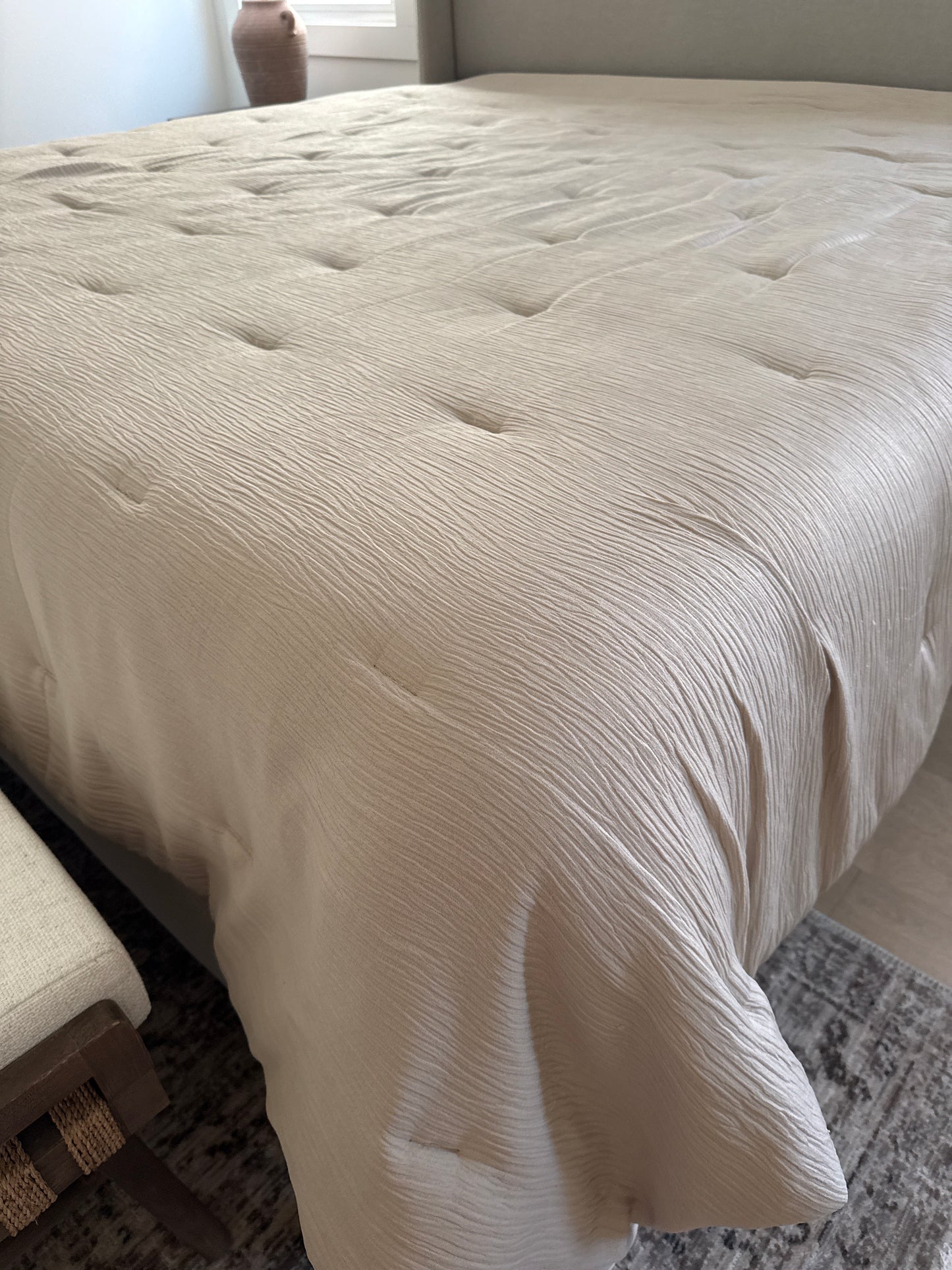 King Textured Taupe Comforter