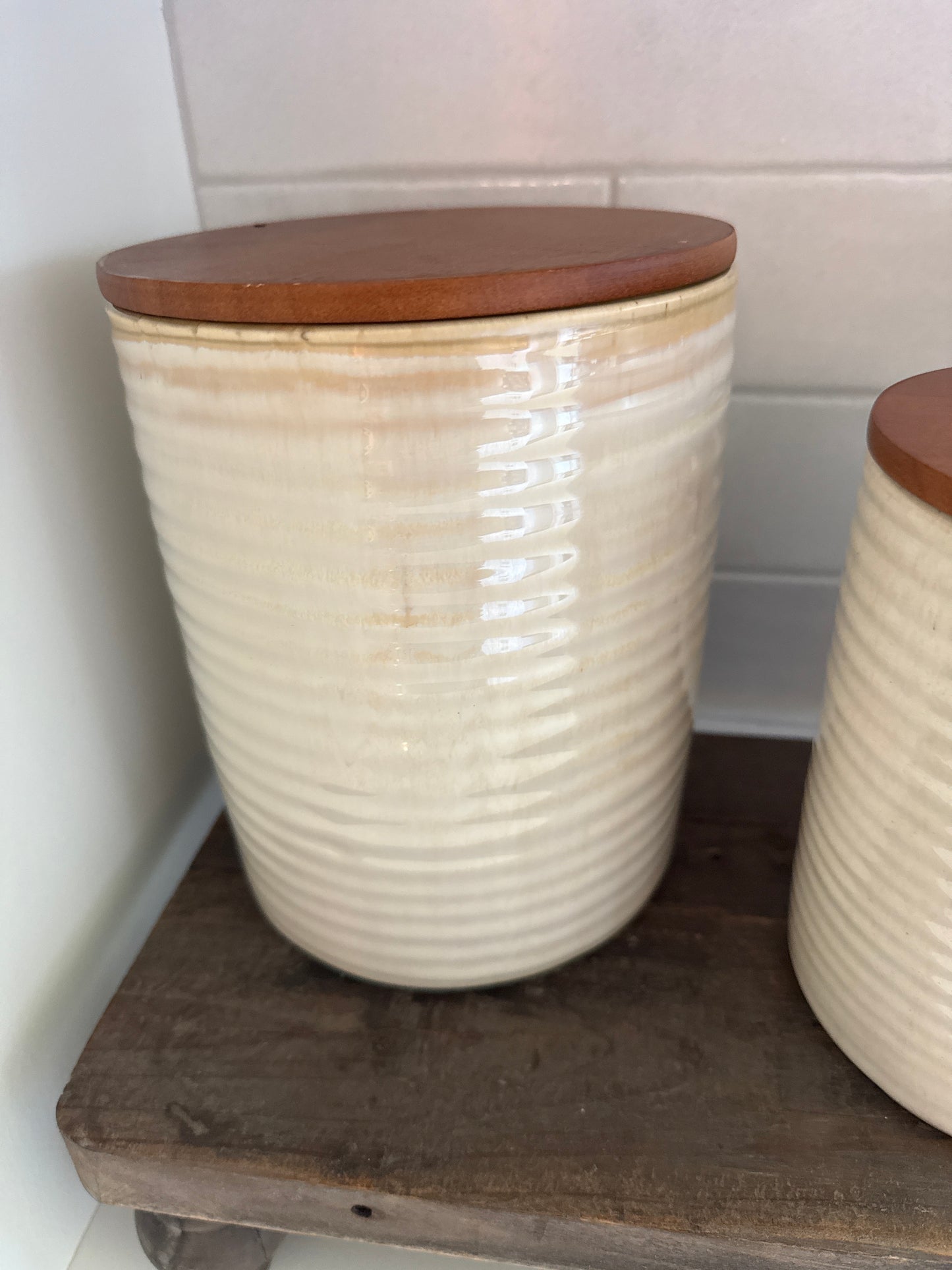 Large Cream Canister