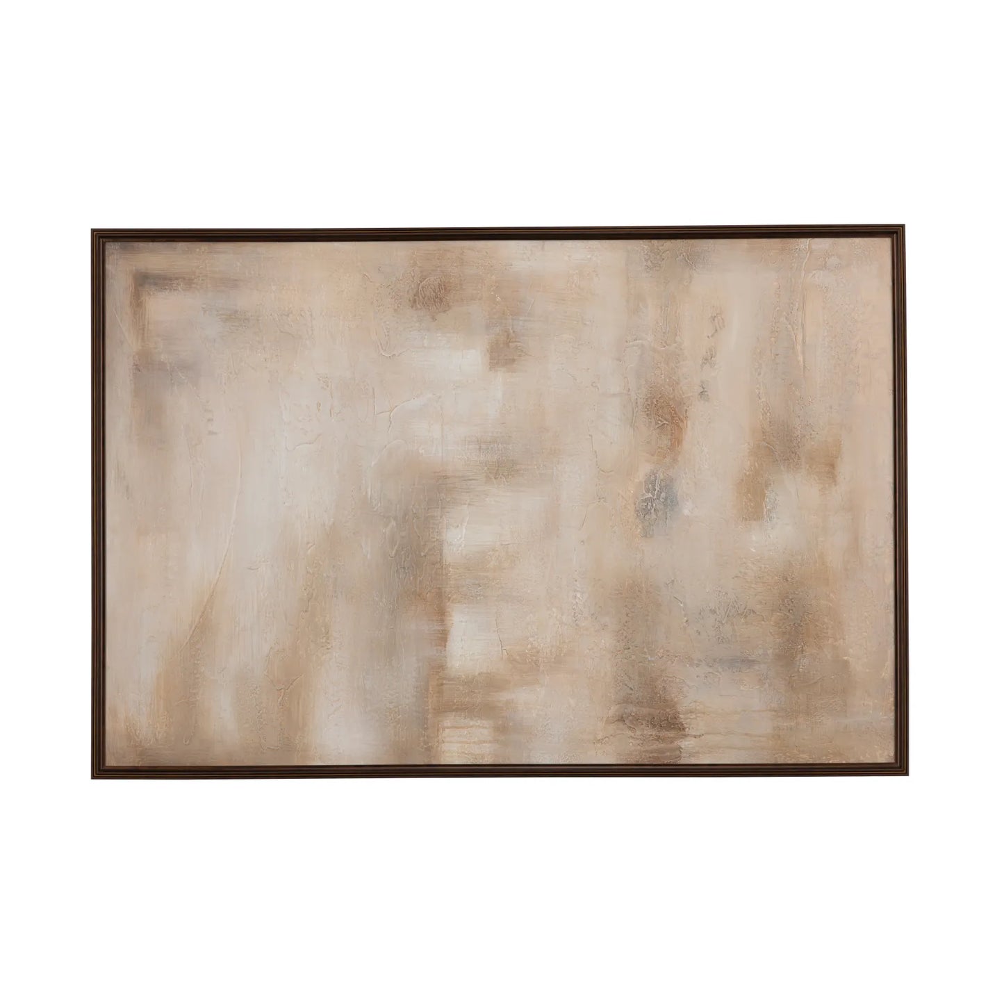 Neutral Strata Framed Canvas