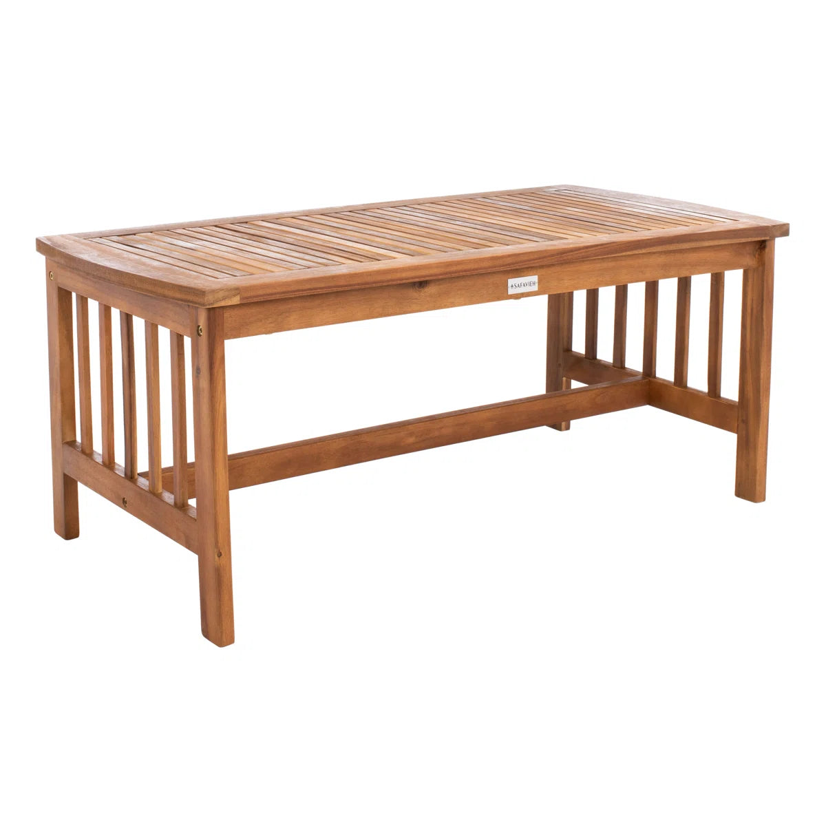 Natural Frame Beige Cushion 2 Seat Outdoor Coffee Table