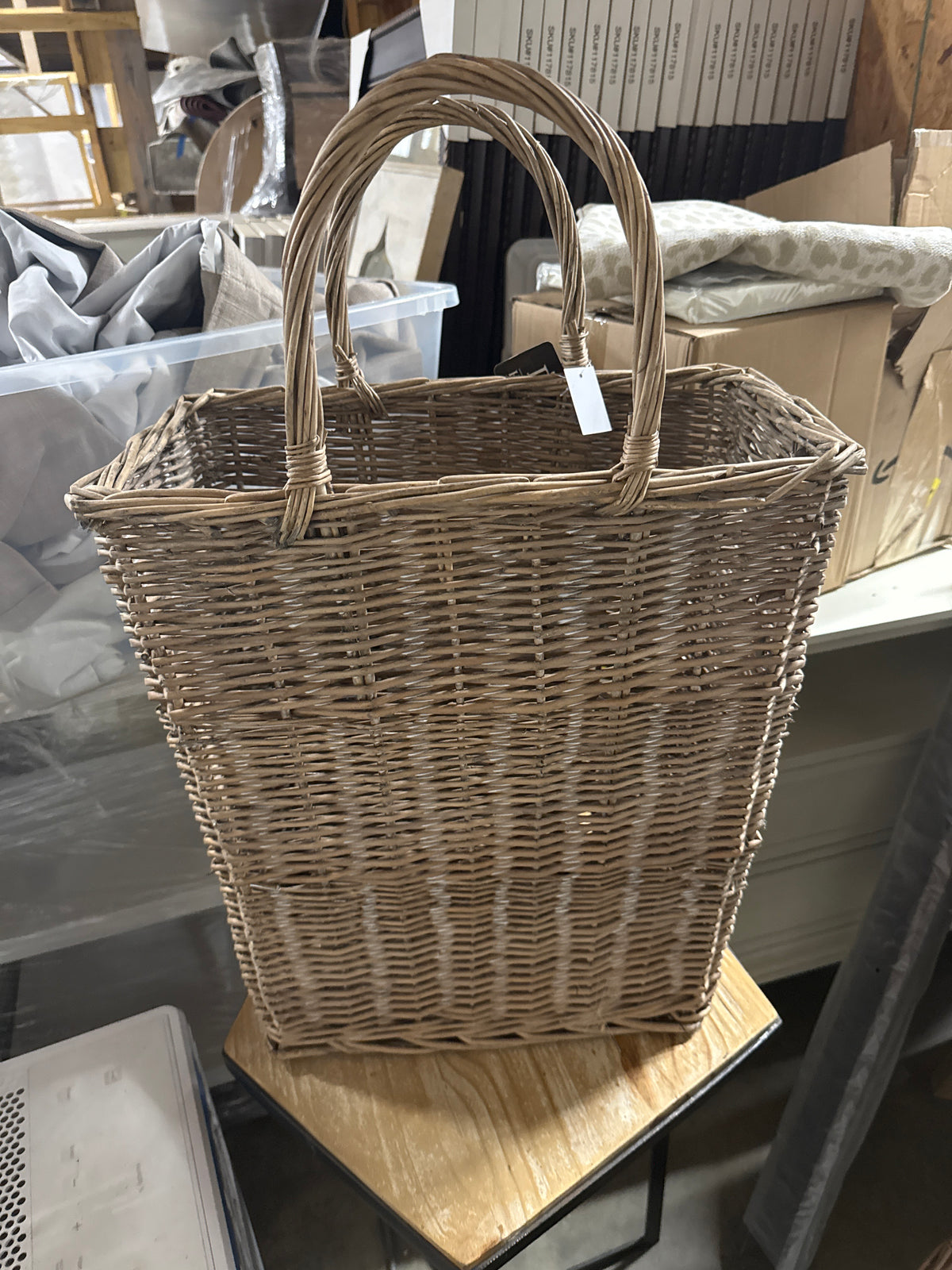 Pd Home Wicker Tote Basket with Handles – Large