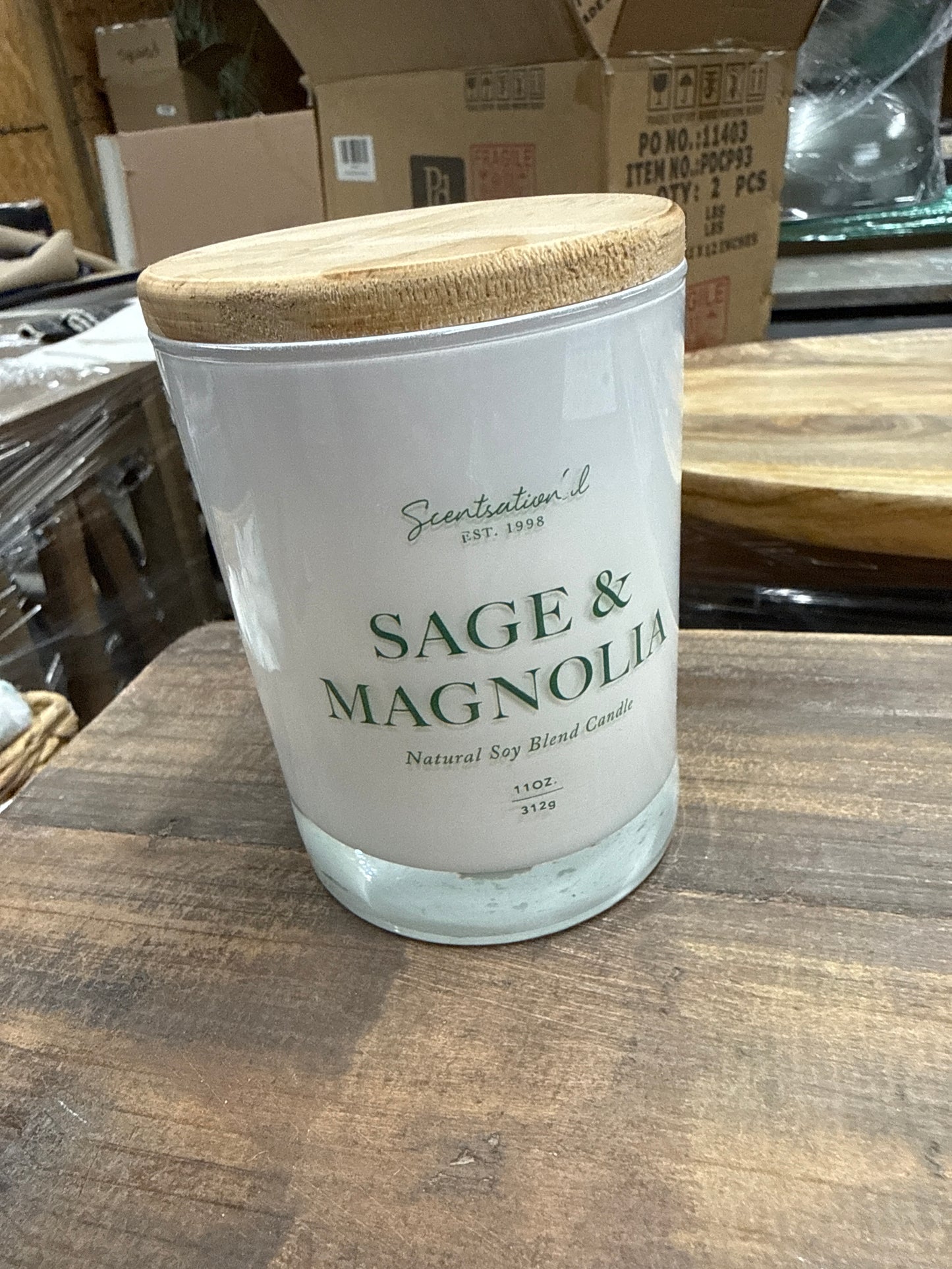 Scentsation'd Sage & Magnolia Soy Candle 11oz