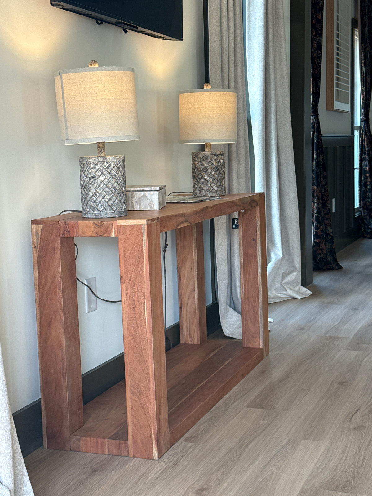 Acacia Wood Console Table