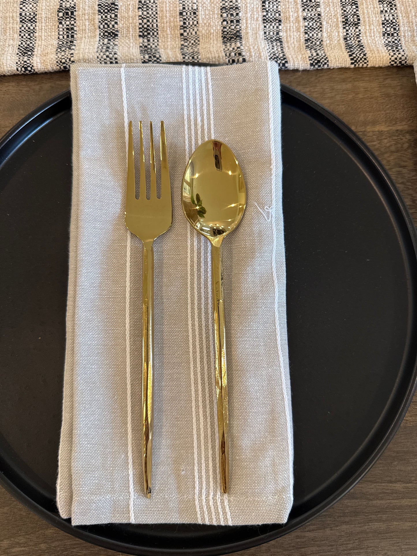 Gold Forks + Spoons (6 Set)