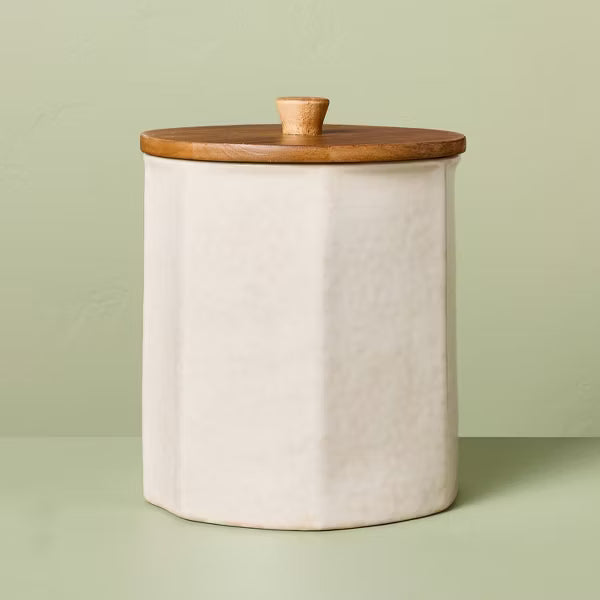 130 fl oz Extra Large Stoneware Canister Sour Cream