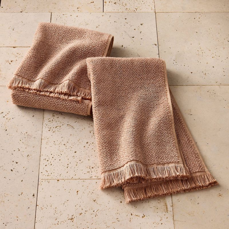 Organic Texture Hand Towel Clay