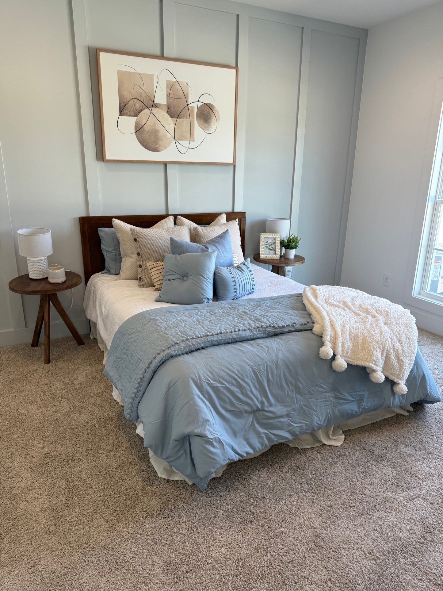 Light Blue Quilt Set Queen