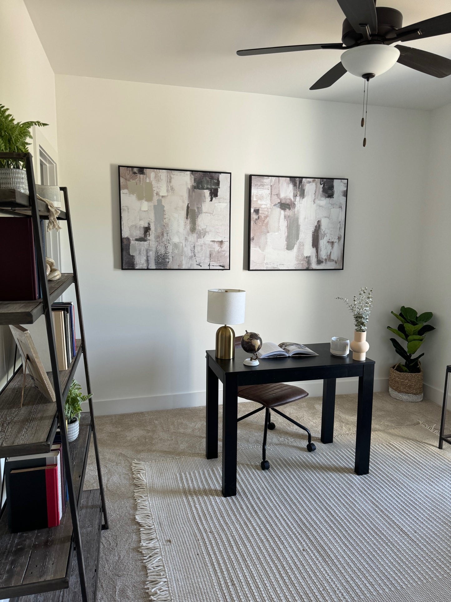 Gray and Black Abstract Art - Set of 2