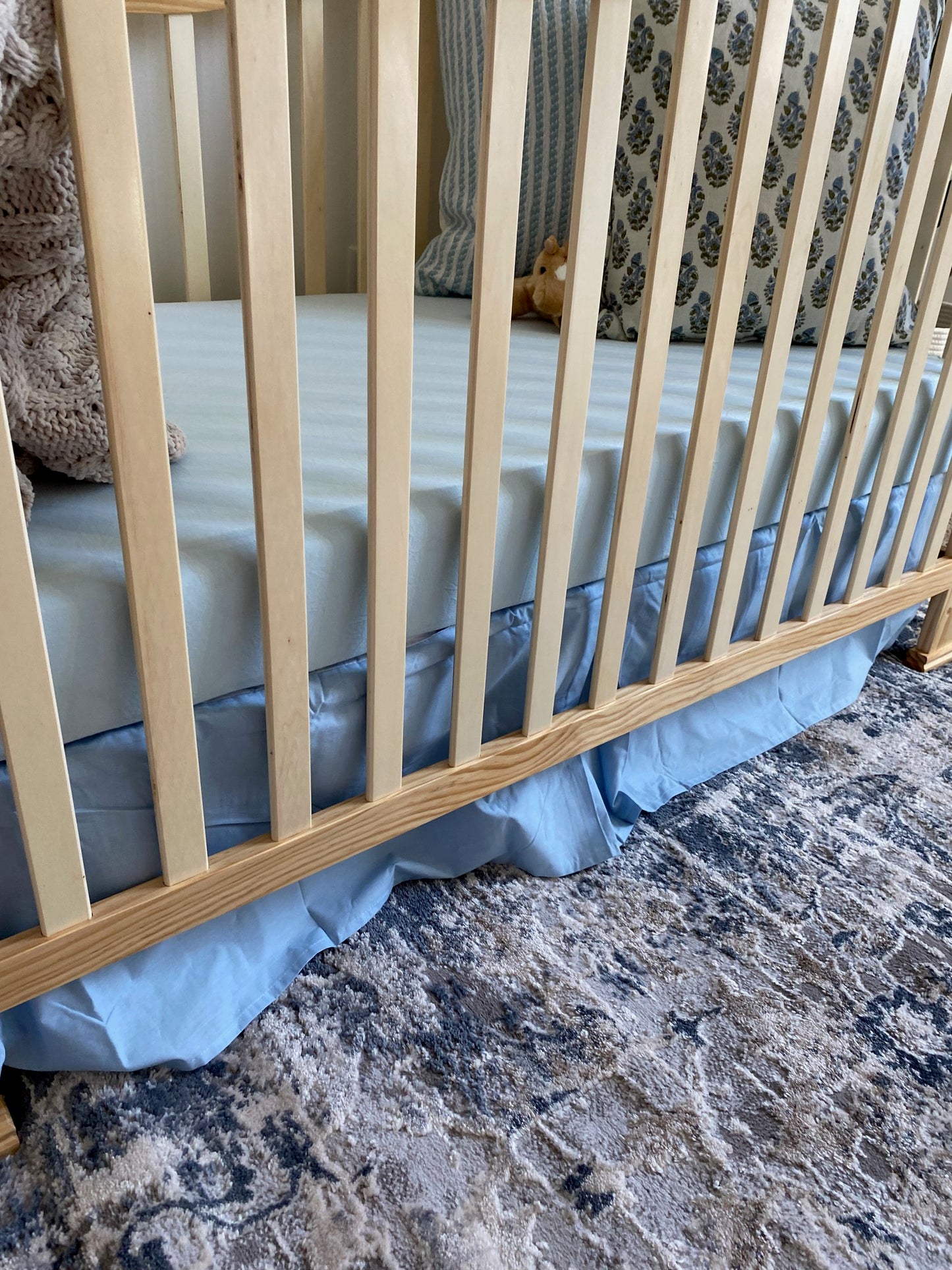 Light Blue Crib Sheet
