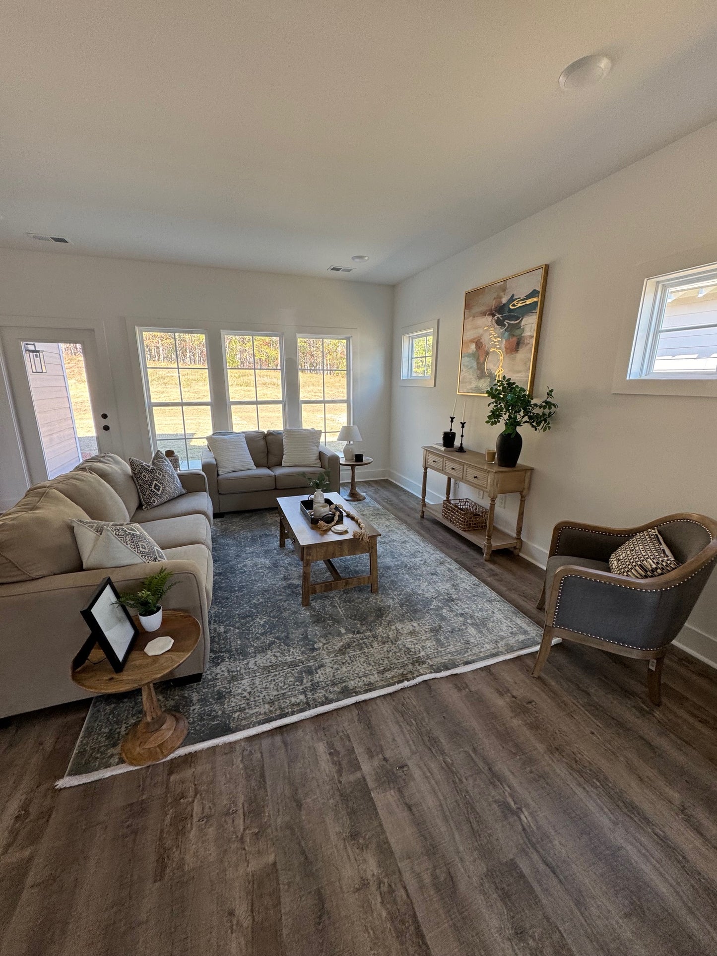 Gray Rug with White Fringe - 8x10