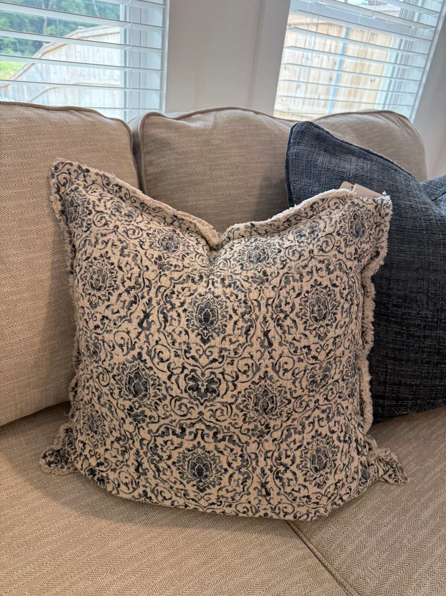 Blue and Cream Traditional Pillows