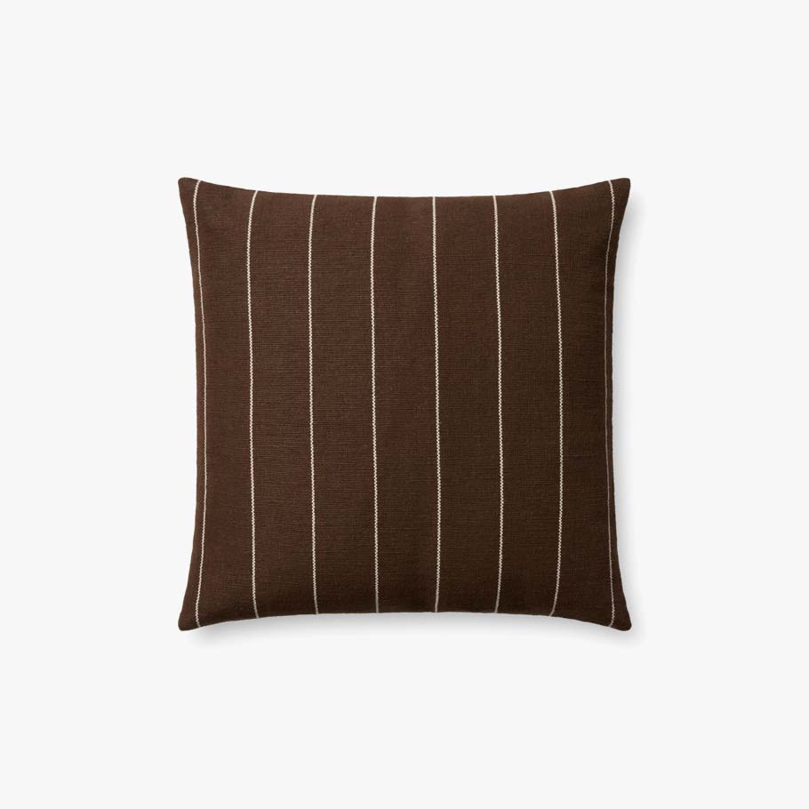 18"x18" PAL0046 Keisha Chocolate / Natural Pillow