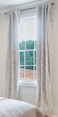 White and Cream Patterned Curtains