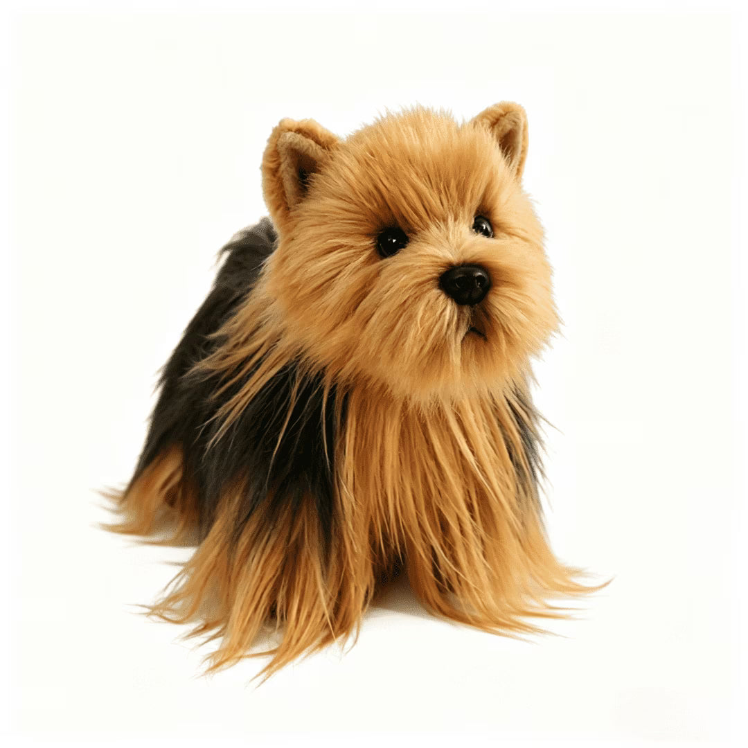 Simulation Yorkie Dog Plush Toys 13.8"