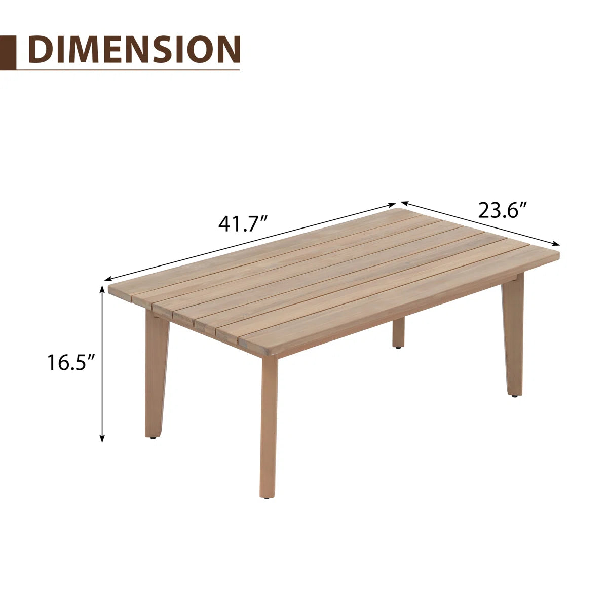 Solid Acacia Wood four leg single Coffee Table