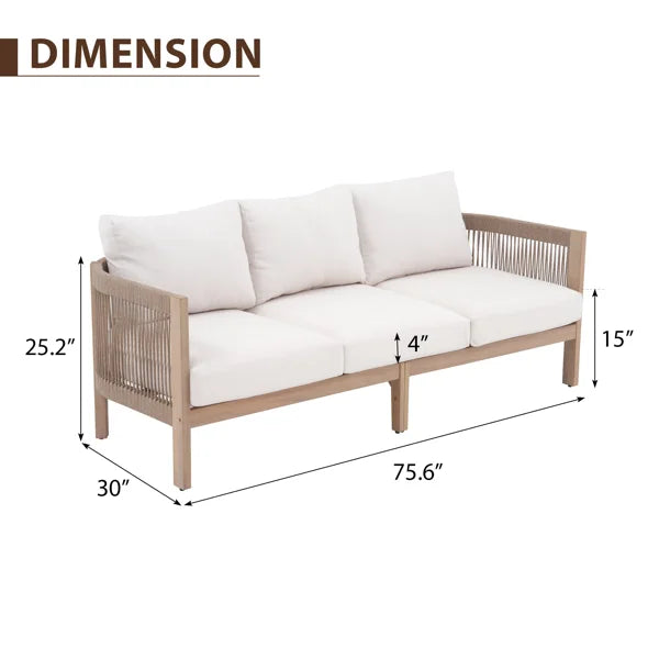 75.6" Wide Outdoor Sofa