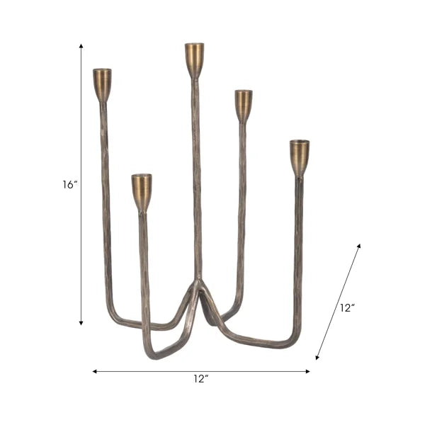 Gold Metal Candle Holder