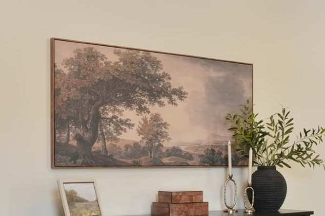 Pastoral Countryside Landscape with Trees Art