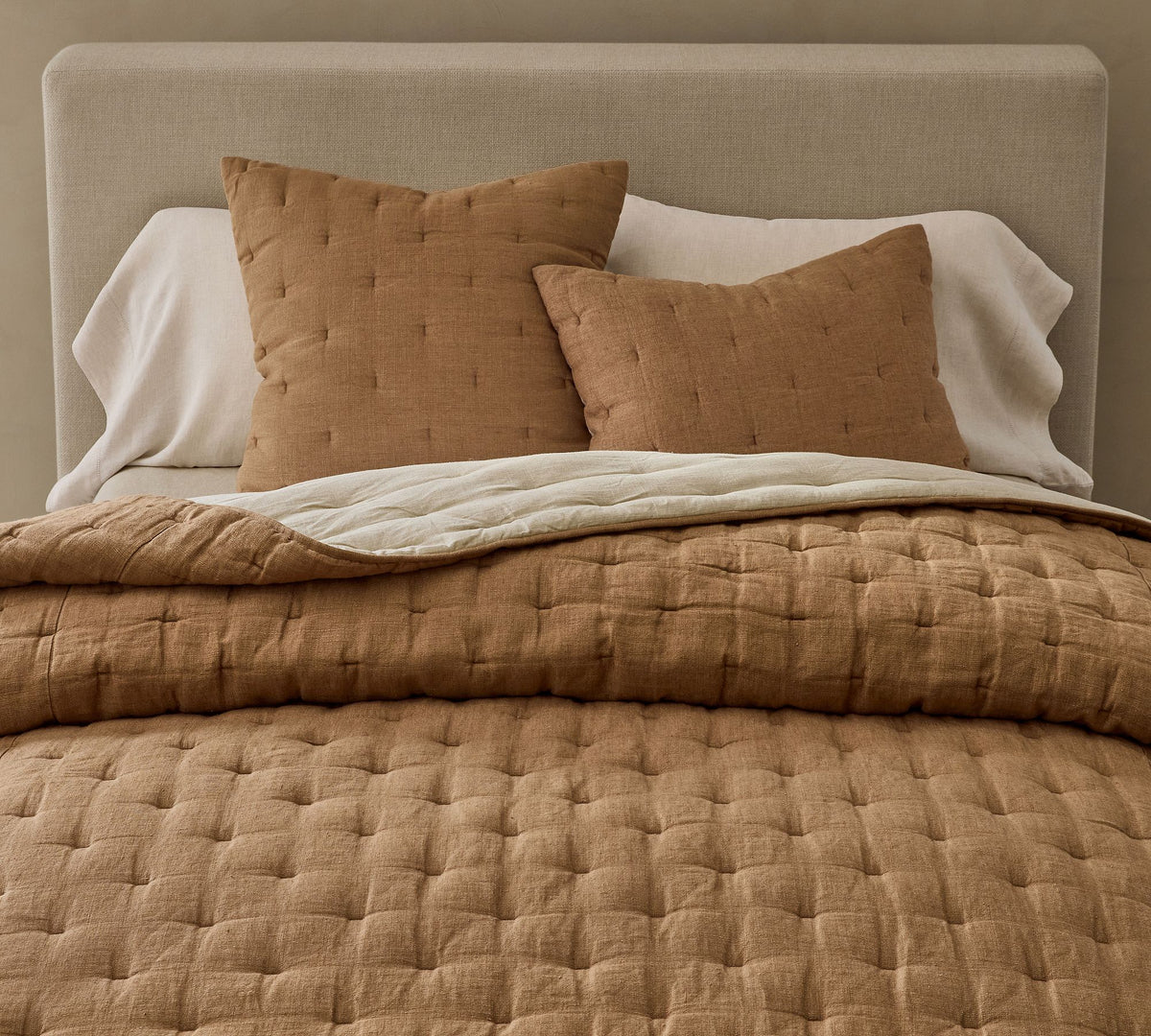 Bronze Everyday Linen Comfort Quilt - Full/Queen