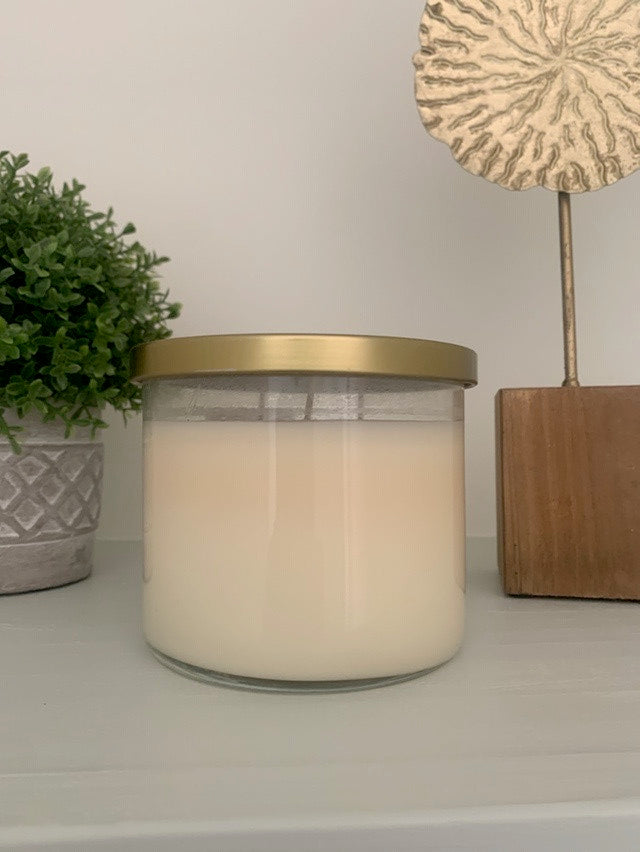 White Gold Lid Candle