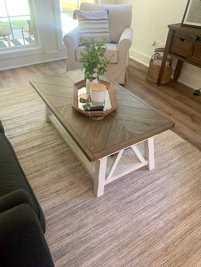Distressed Farmhouse Wood Coffee Table