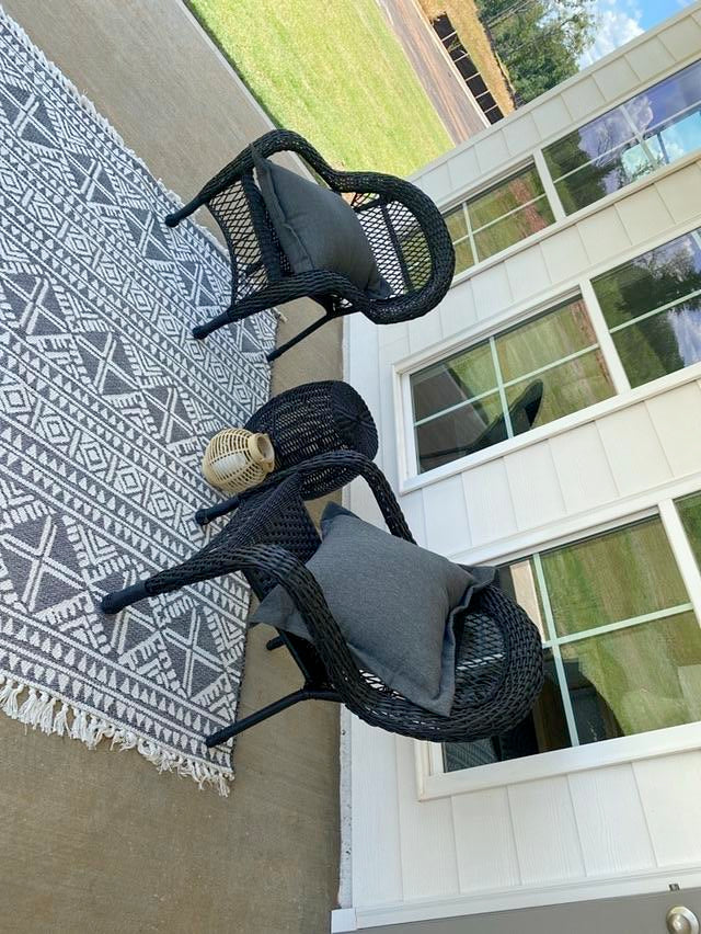 Black Woven Outdoor Furniture Set