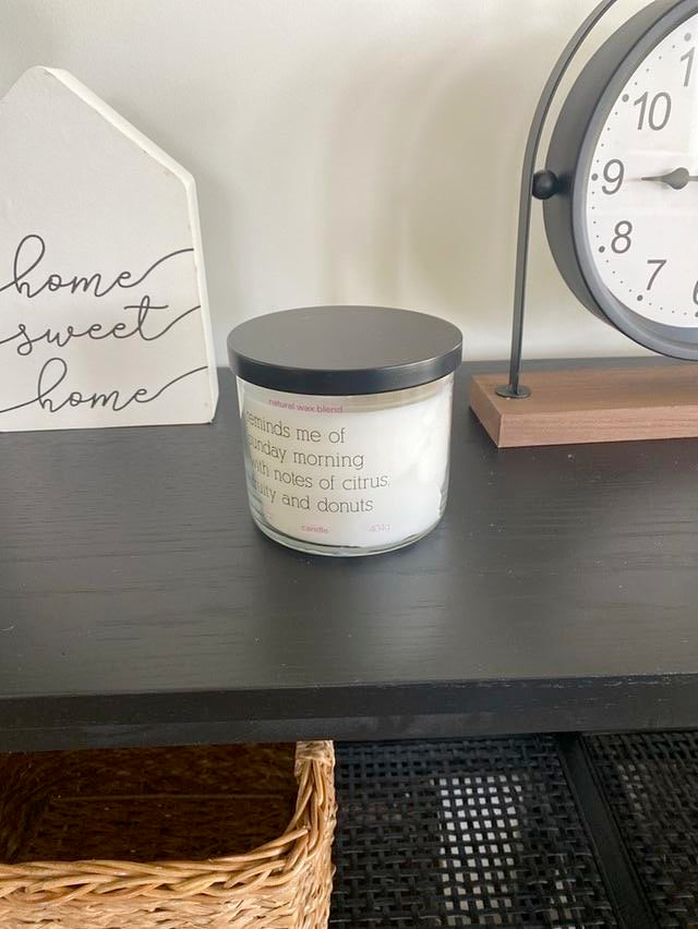 Quote Candle with Black Lid
