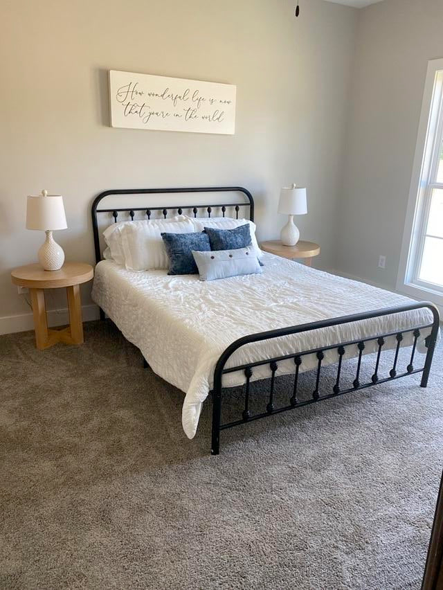 Black Metal Queen Headboard