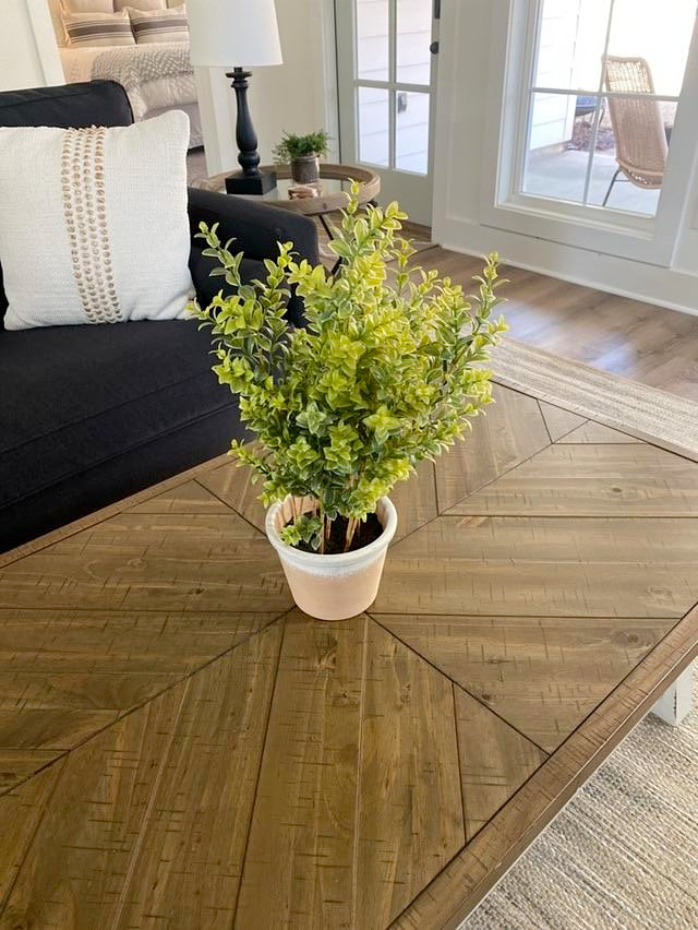 Medium Faux Plant in White Pot