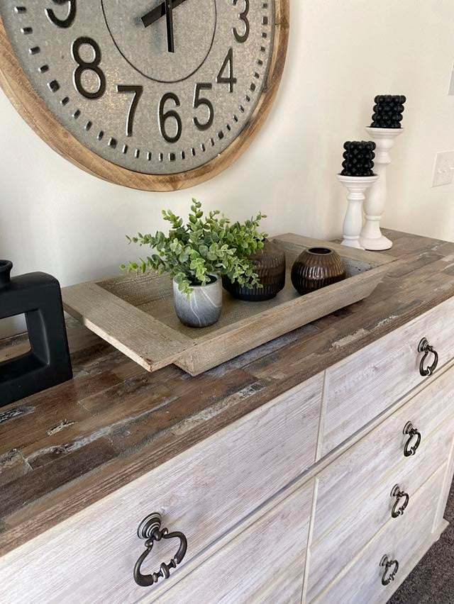 Large Wooden Decorative Tray