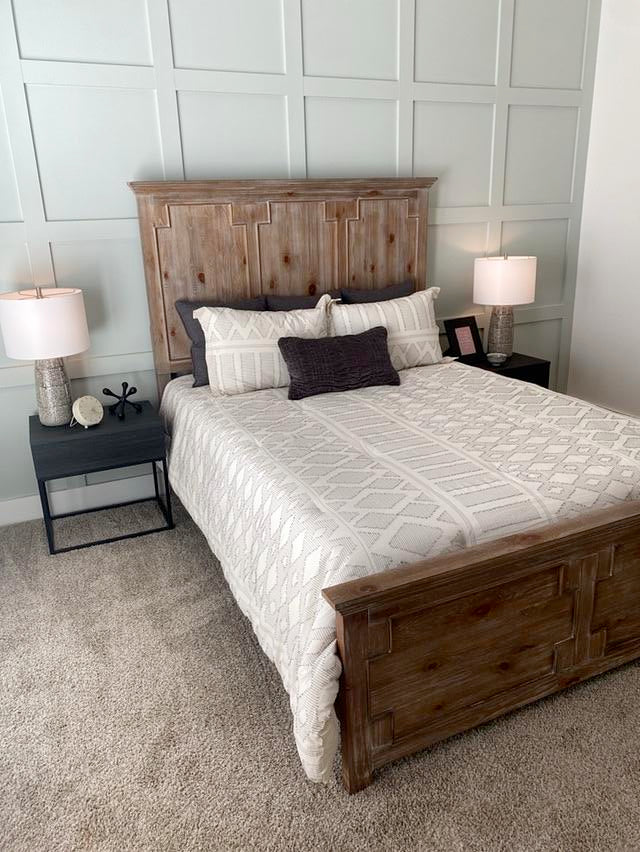 Graywash Wood Bed - Queen