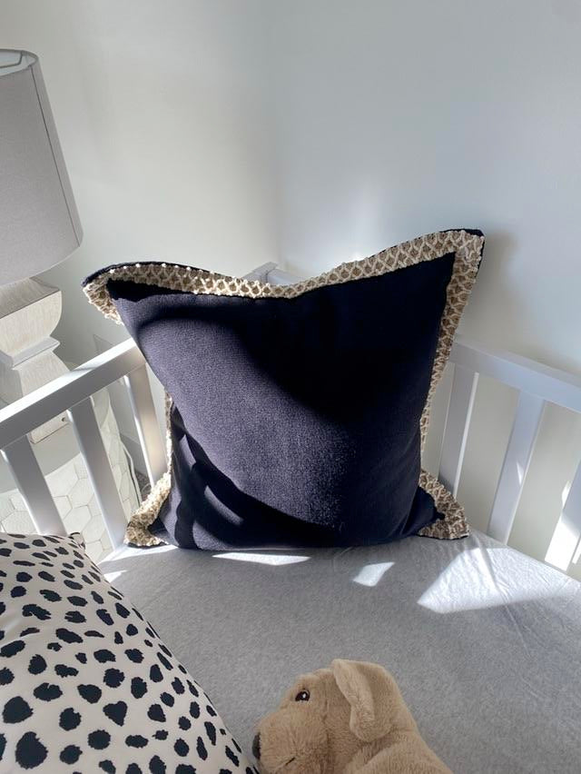 Black and Tan Throw Pillow