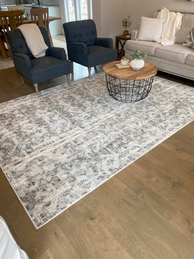 Neutral Pattern Area Rug - 8x10