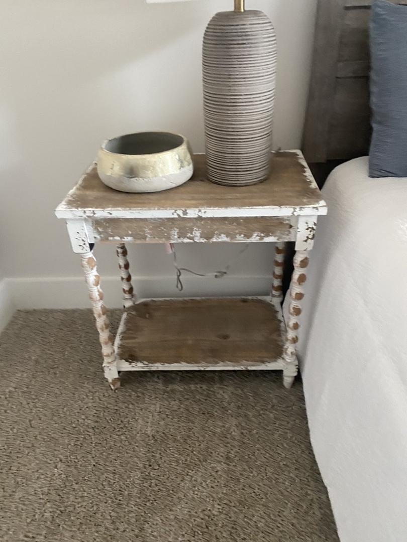 White Washed Side Table - Set of 2
