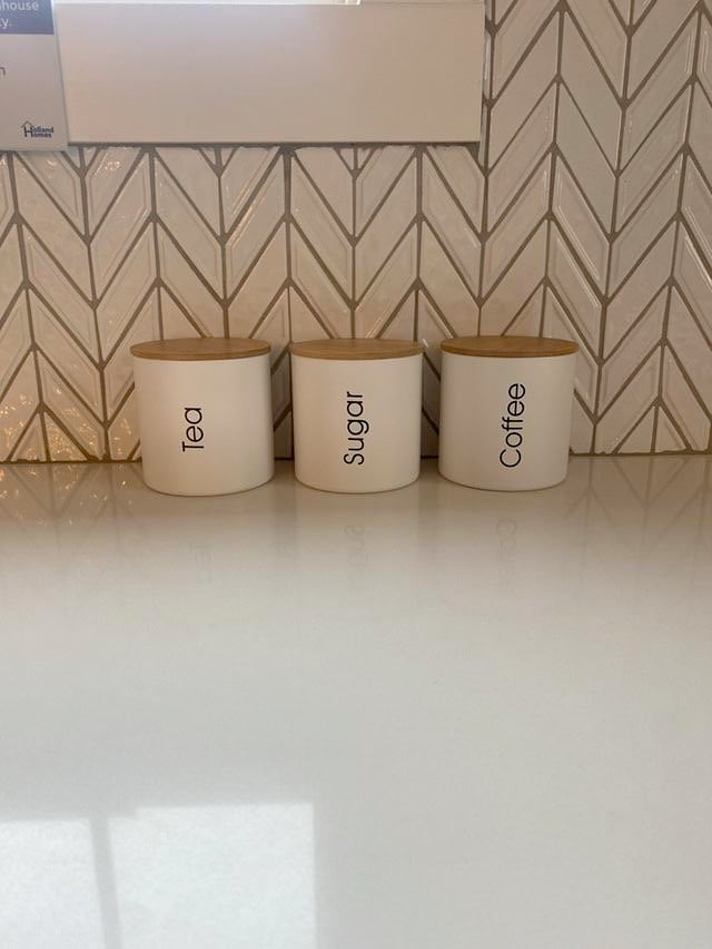 Tea, Sugar and Coffee Canisters - Set of 3