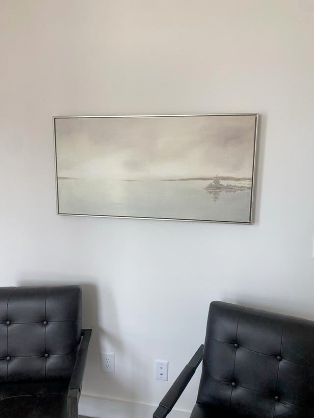 Silver Framed Abstract Wall Art